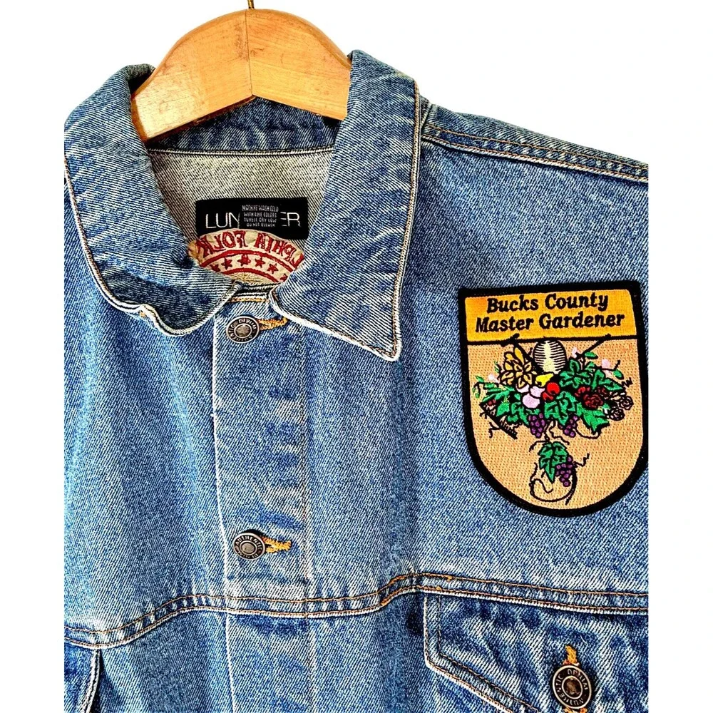 Vintage Philadelphia Folk Festival Master Gardener Denim Jacket
